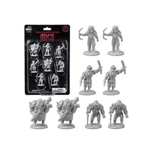8 mini figuras de orco de fantasía sin pintar todos los_1