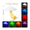 8 piezas LED de luz nocturna de hongos lámpara de noche de_2