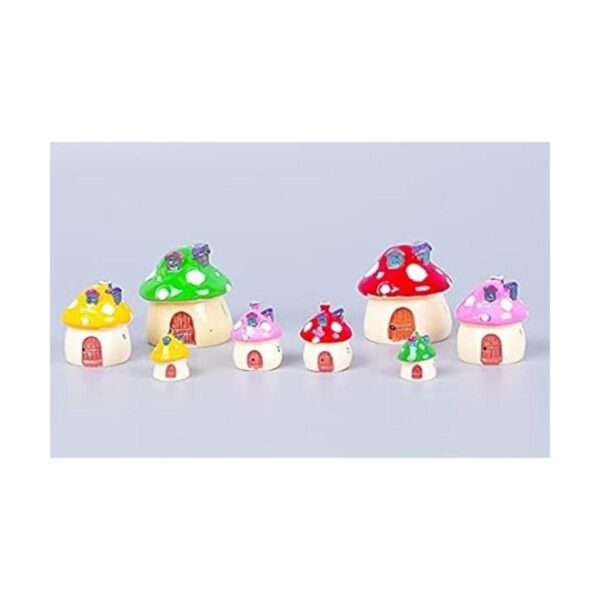8 mini hongos accesorios de jardín de hadas en miniatura_5