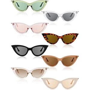 8 pares de lentes de sol retro de ojo de gato vintage_1