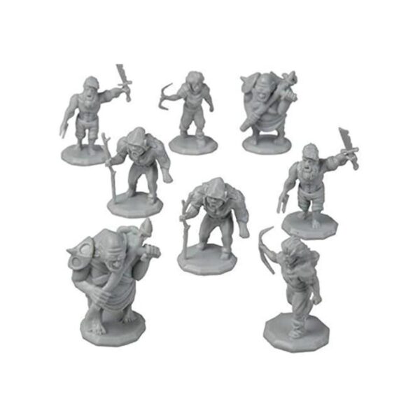 8 mini figuras de orco de fantasía sin pintar todos los_2