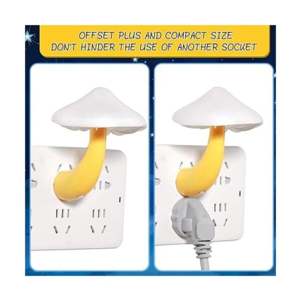 8 piezas LED de luz nocturna de hongos lámpara de noche de_4