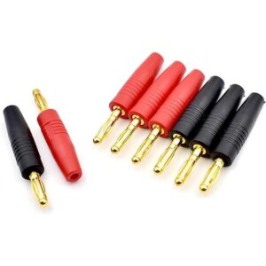 8 piezas de enchufe de plátano de 0.157 in conector macho