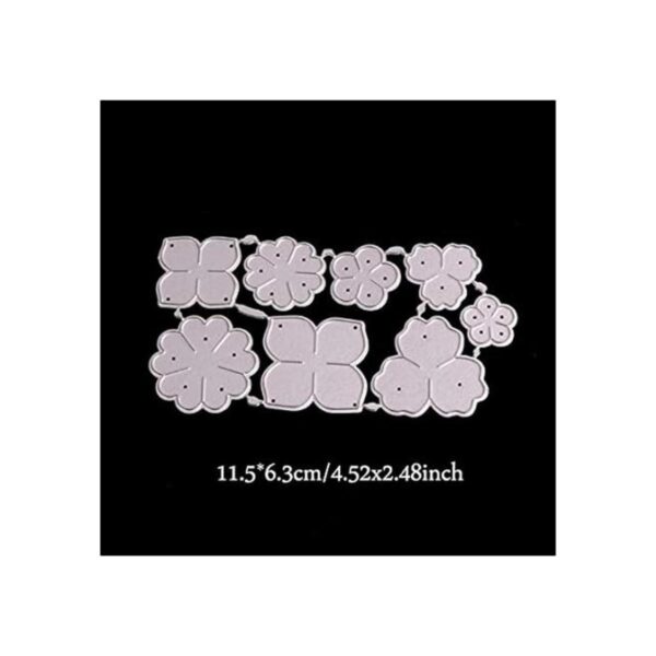8 piezas de corte de flores de metal troqueles de corte