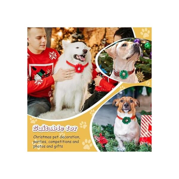 8 piezas de collar de Navidad para perro adorno de