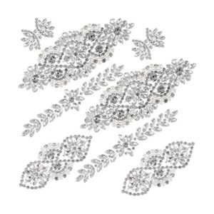 8 piezas de apliques de cristal de diamantes de imitación