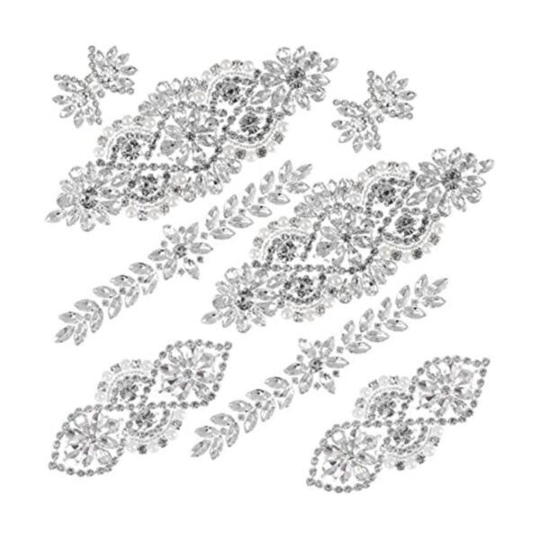 8 piezas de apliques de cristal de diamantes de imitación