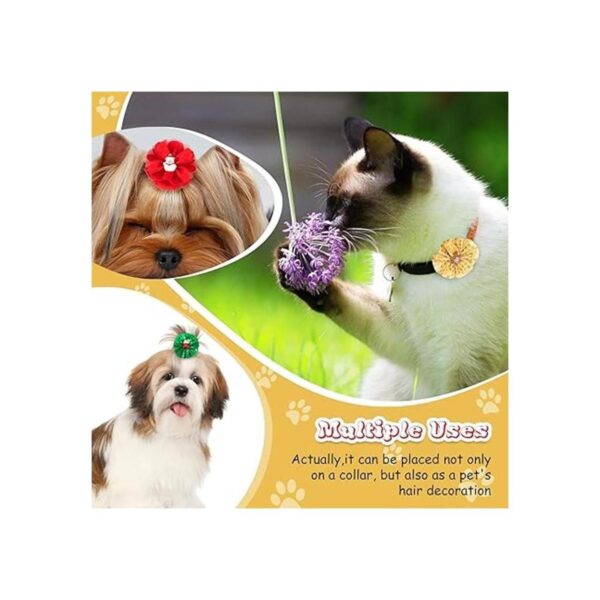 8 piezas de collar de Navidad para perro adorno de