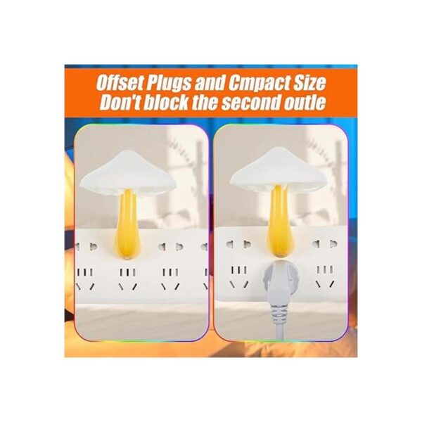 8 piezas de luz nocturna de hongos enchufables luz LED de_5