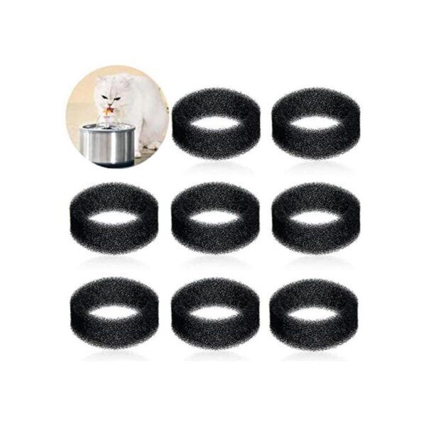 8 piezas de filtro de fuente de agua para mascotas filtro