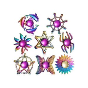 8 piezas de juguete giratorio de metal para ansiedad de_1