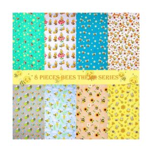8 piezas de tela de abeja diseño de abeja tela de abeja
