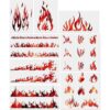 8 plantillas de aerógrafo de fuego para zapatos