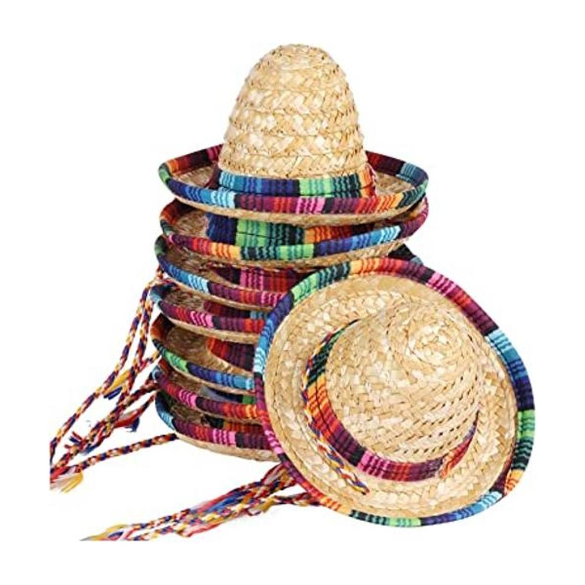 8 sombreros de fiesta mini sombreros mexicanos