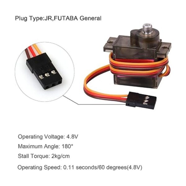 8 unids MG90S 0.32 oz servo motor micro metal engranaje_3