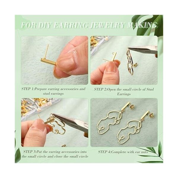 80 aretes de acero inoxidable con bucle aretes