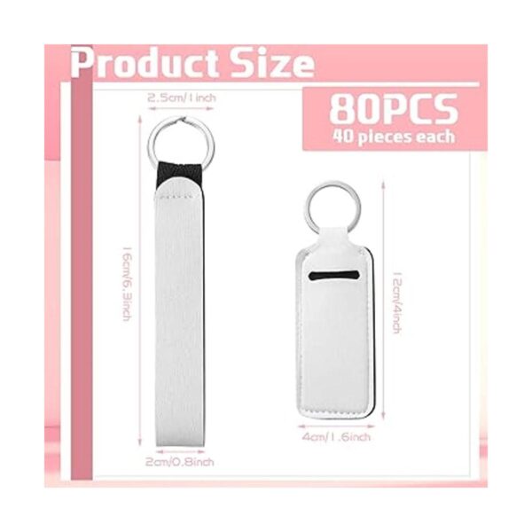 80 llaveros de pulsera en blanco de sublimación con