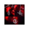 80 dijes de Halloween colgantes de plata antigua