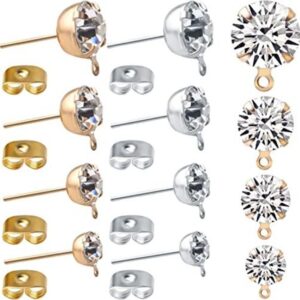 80 pendientes hipoalergénicos de diamantes de imitación