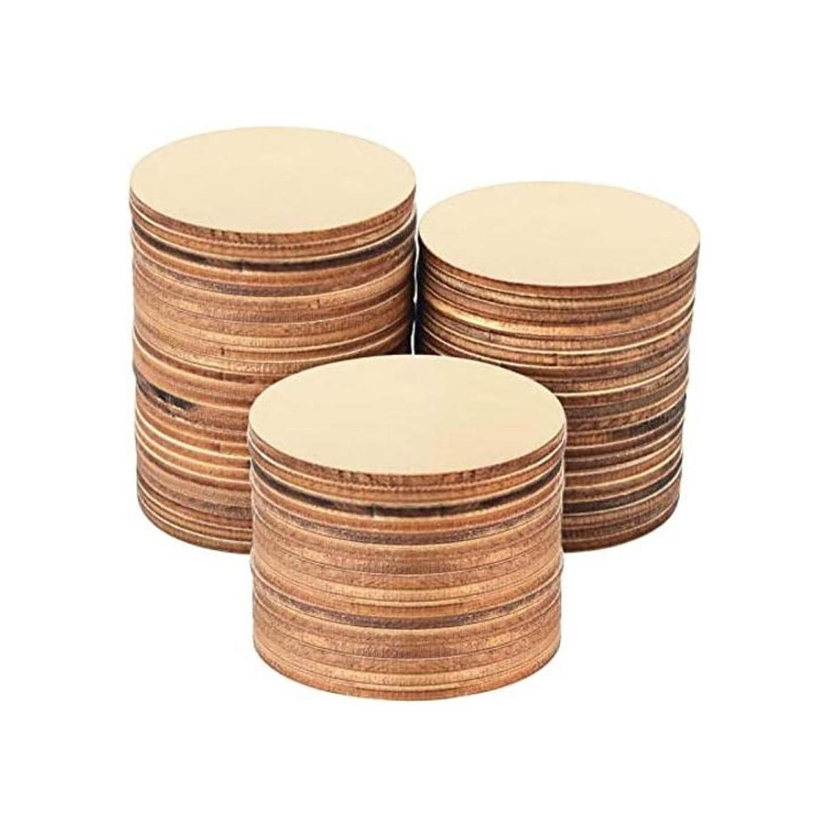 80 círculos de madera sin terminar de 3 pulgadas recortes
