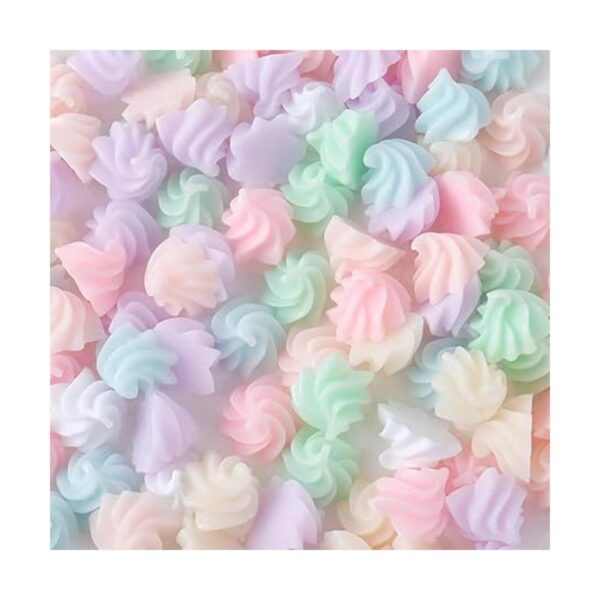 80 piezas de mini galletas 3D de resina con parte trasera