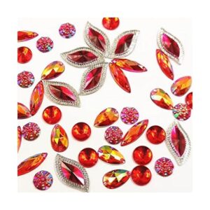 80 piezas de perlas grandes brillantes gemas para coser_1