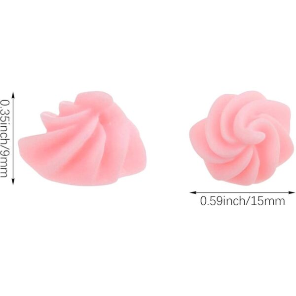 80 piezas de mini galletas 3D de resina con parte trasera