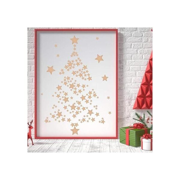 800 piezas de Navidad de madera estrellas en blanco de