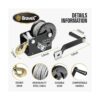 800lbs Capacity Heavy Duty Hand Winch Crank Strap Gear