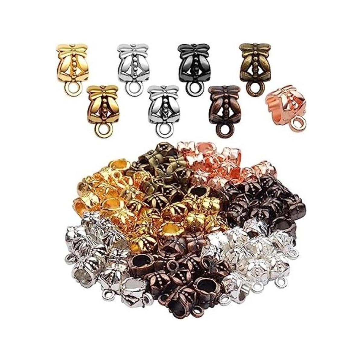 80pcs Antiguo Tibetano Fianza Perlas Tubo Espaciador