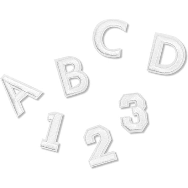 82 parches bordados para planchar y números para ropa