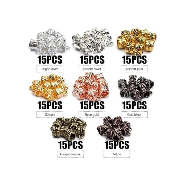 80pcs Antiguo Tibetano Fianza Perlas Tubo Espaciador