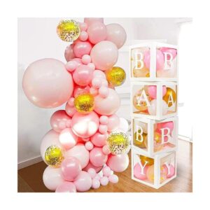 82 piezas de decoraciones de baby shower para niña caja_1