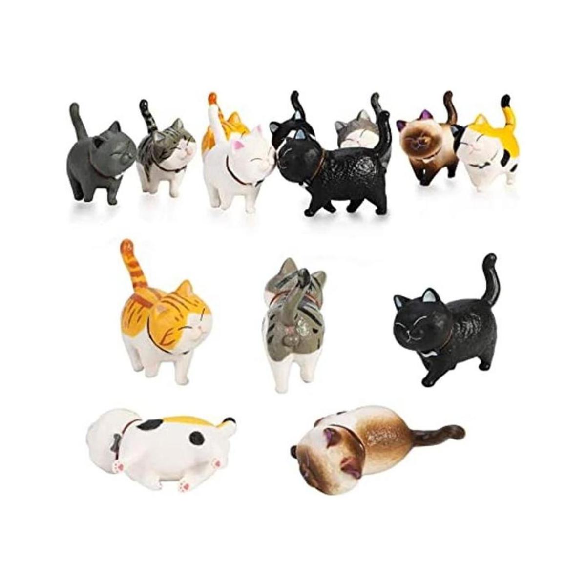 9 figuras realistas de gato juego de juguetes educativos