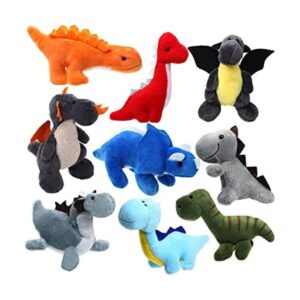 9 piezas de animales de peluche de dinosaurio de 4 a 6