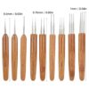 9 piezas de rastas de ganchillo de 0.020 in 0.039 in