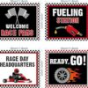 9 piezas de decoración de fiesta de auto de carreras