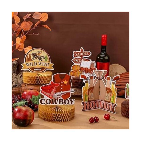9 piezas de decoración de fiesta de vaquero salvaje oeste_4