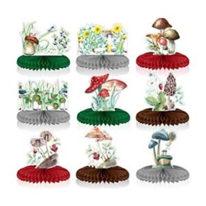 9 piezas de decoración de fiesta de hongos fiesta de