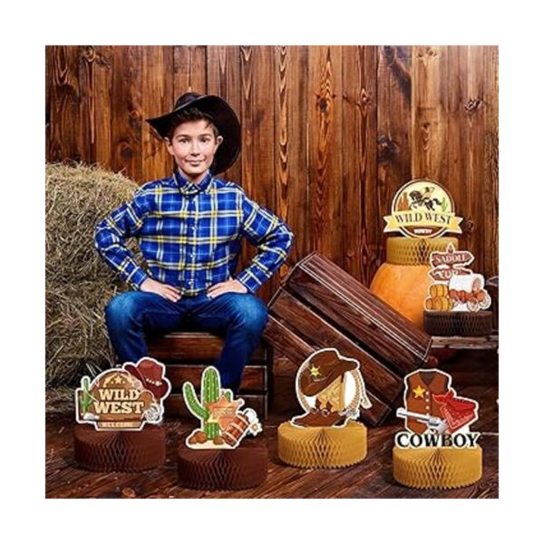 9 piezas de decoración de fiesta de vaquero salvaje oeste_5