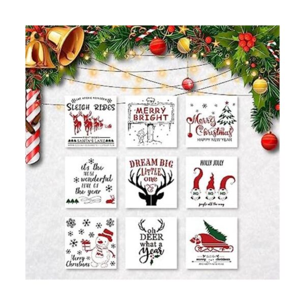 9 plantillas de Navidad grandes para pintar en la pared de
