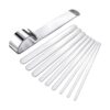 9 pulseras de acero inoxidable en blanco para