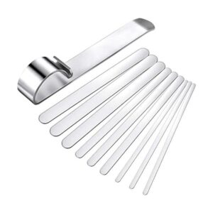 9 pulseras de acero inoxidable en blanco para
