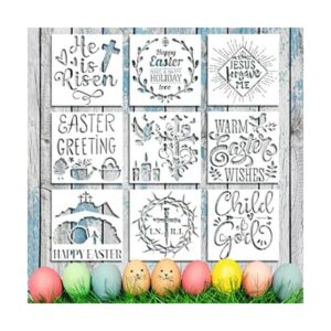 9 plantillas grandes de Jesús religioso de Pascua para_1
