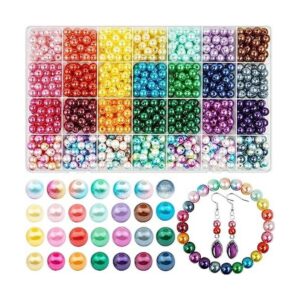 900 cuentas de perlas de 0.31 pulgadas para hacer joyas