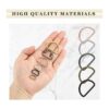 90 anillos en D de metal de colores surtidos en forma de