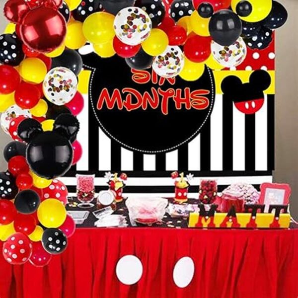 97 piezas de Mickey para fiesta de 6 meses 5 x 3 pies_2