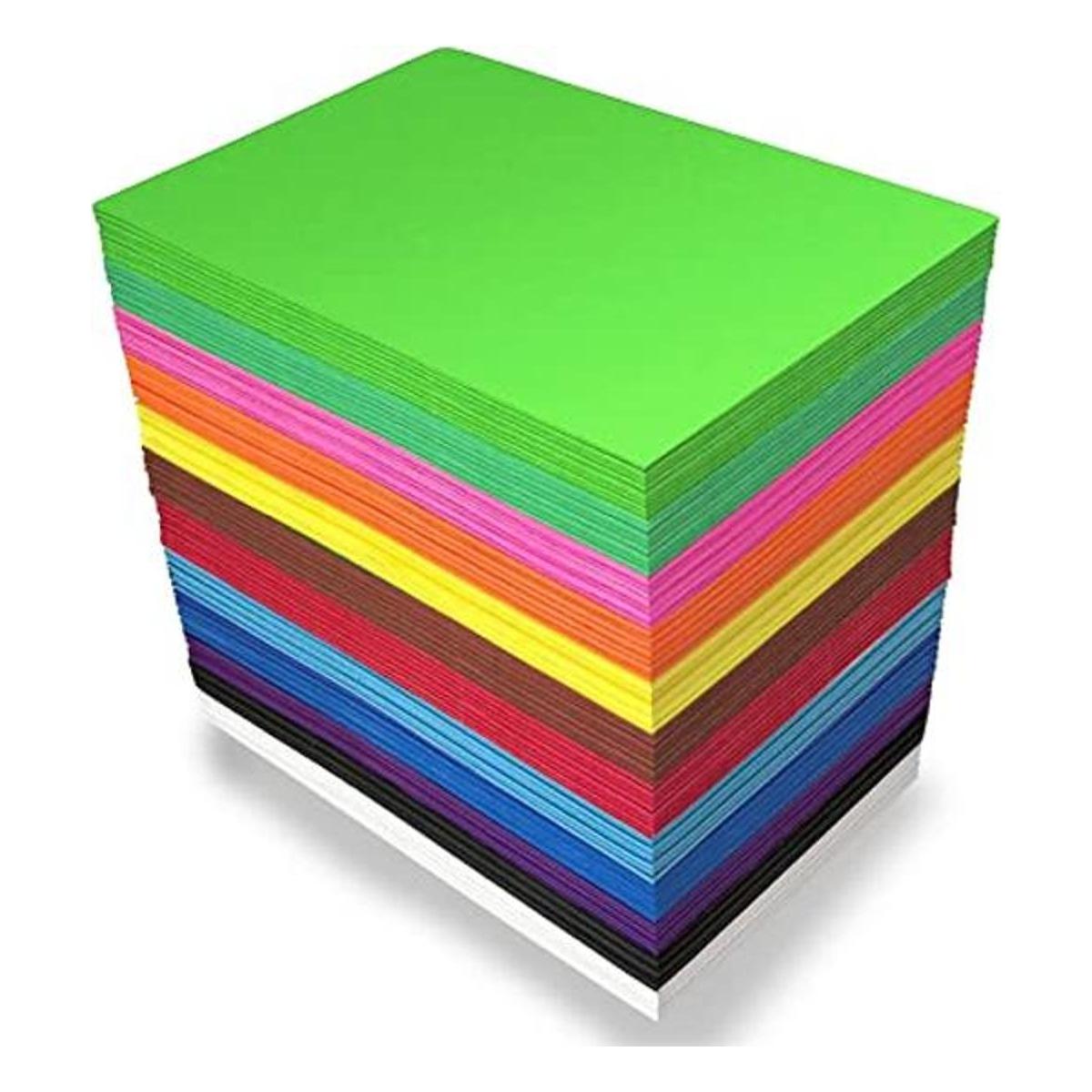 96pcs Foam Sheet Crafts 8.5X 5.5 in 12 Assorted Colors Eva