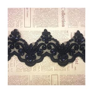 9CM Width Bead Little Wave Pattern Inelastic Embroidery_1