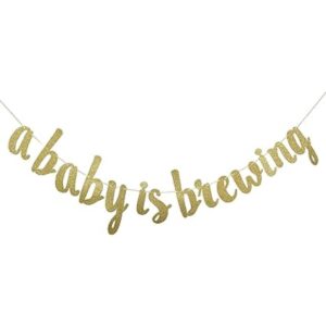 A Baby is Brewing Guirnalda de carteles con purpurina_1